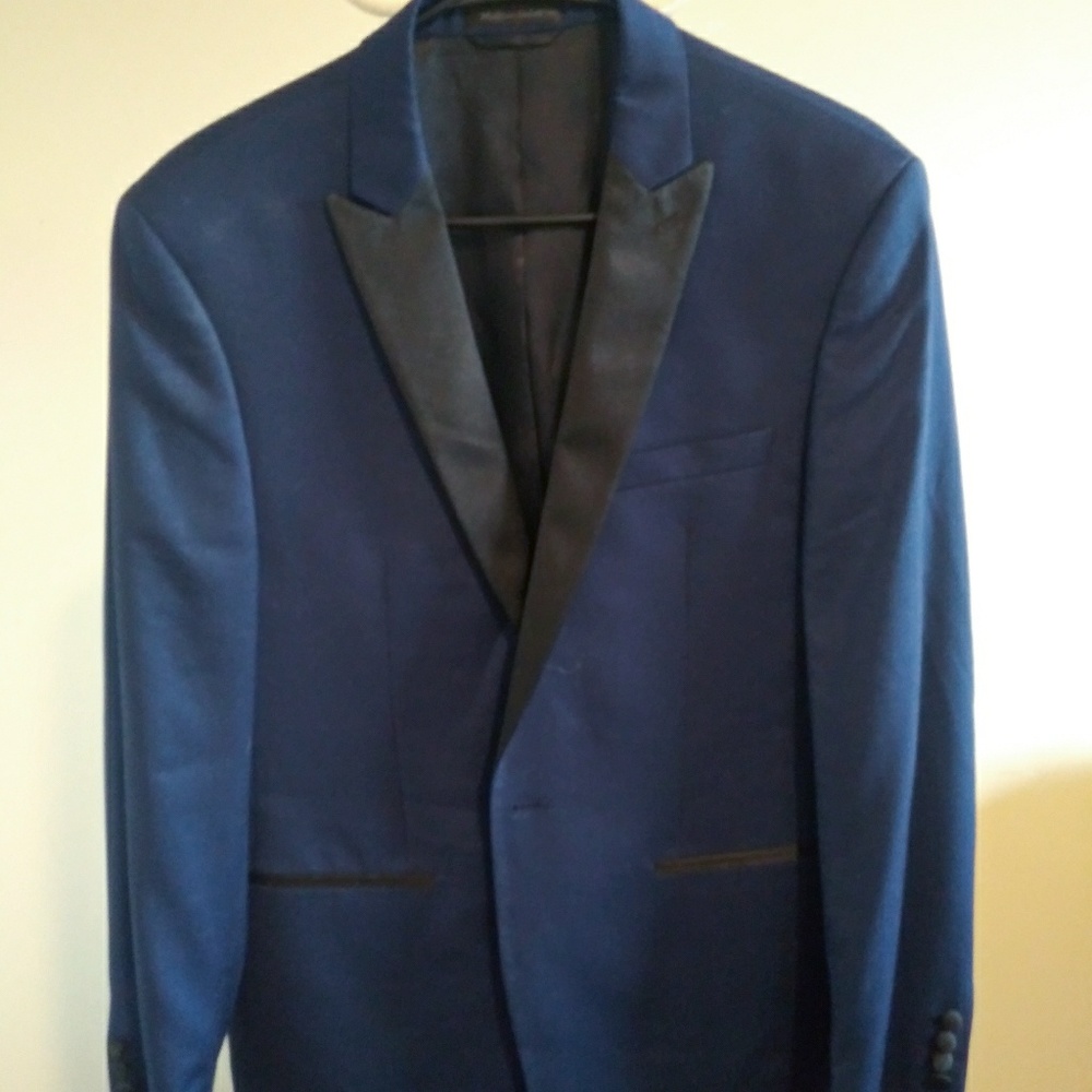Calvin Klein Blue/Black Tuxedo Jacket